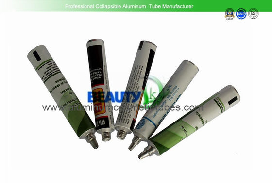 China Glue Adhensive Aluminum Squeeze Tubes 15ml Silk Screen Printing With Tip Caps supplier